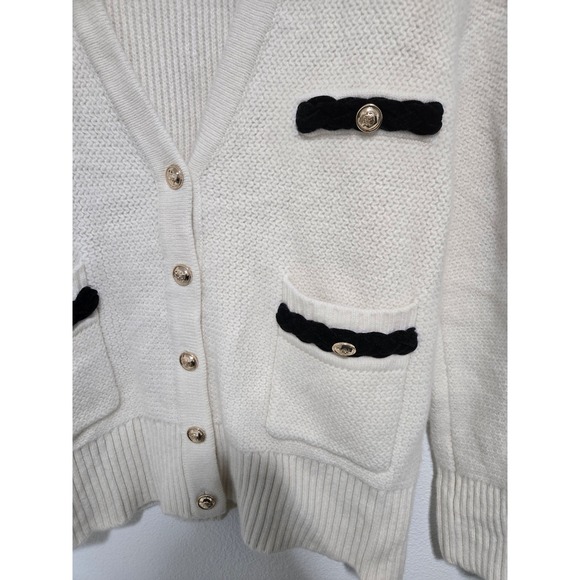 Sandro Martie Flared Sleeve Cardigan In Ecru - Size 1 (US Small) - Picture 3 of 13